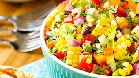 Vibrant Mexican Chopped Salad with fresh ingredients and bright colors