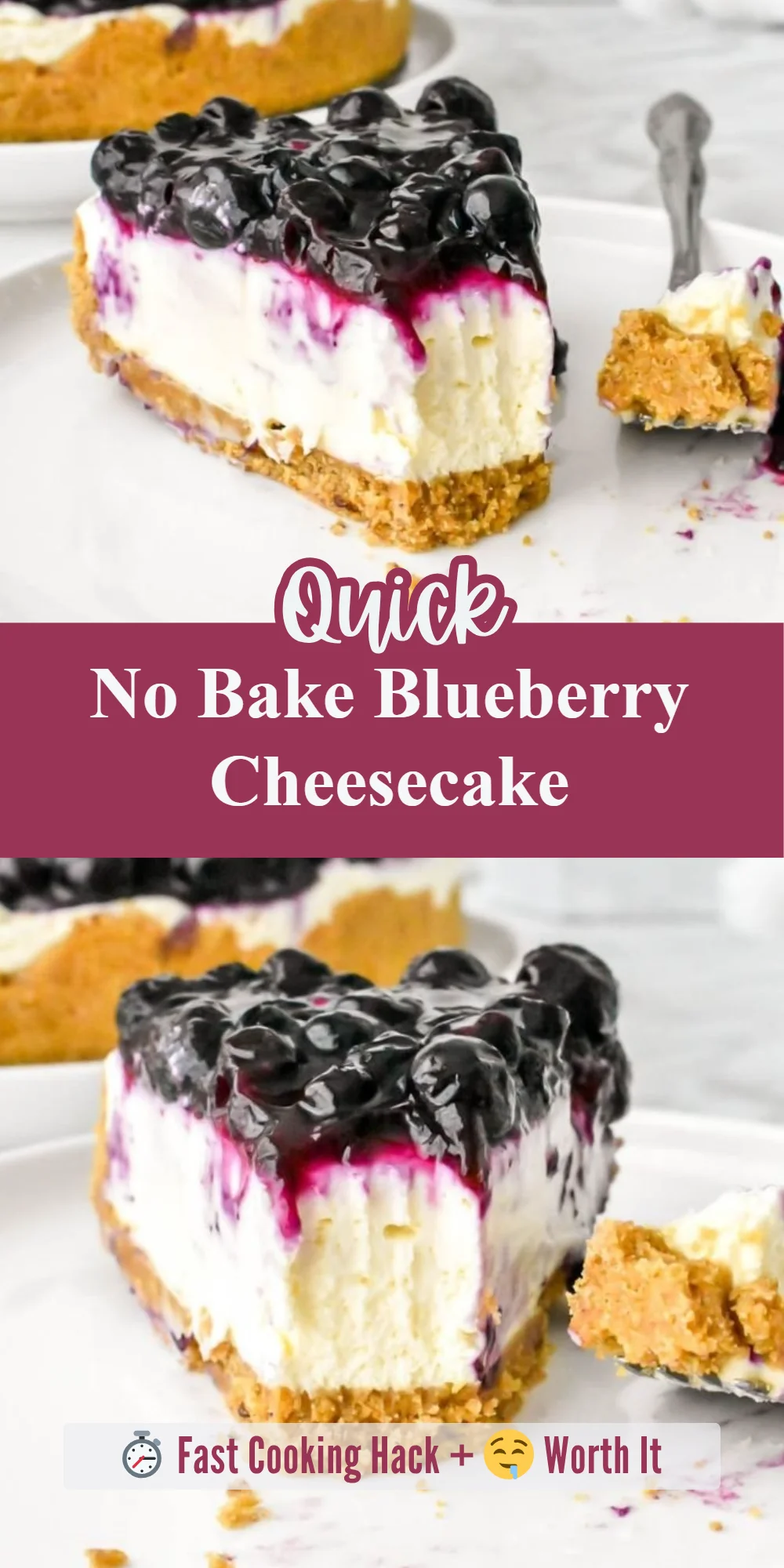 No Bake Blueberry Cheesecake