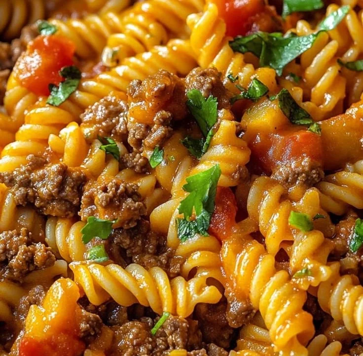 One Pot Beef Taco Pasta