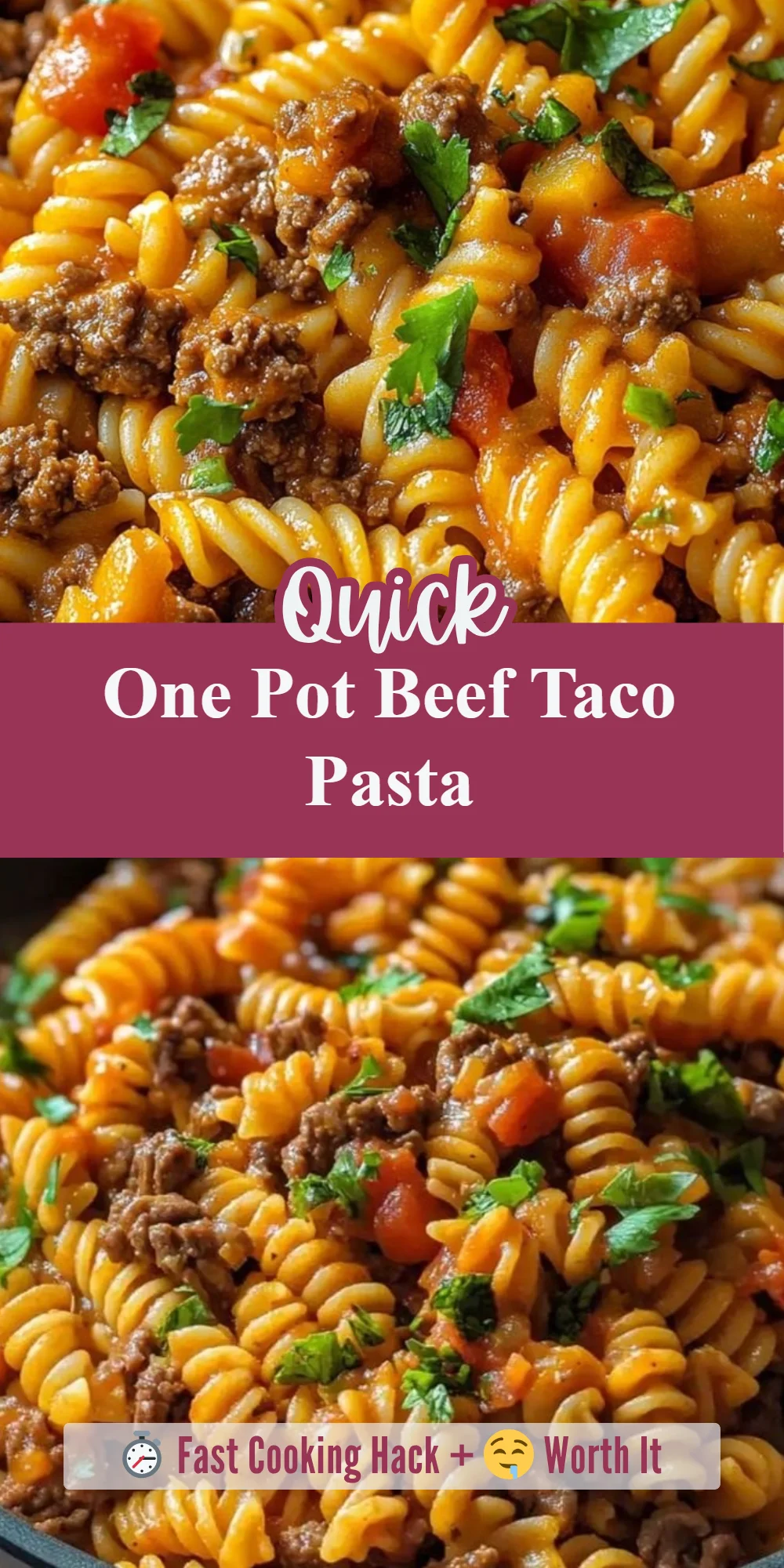 One Pot Beef Taco Pasta