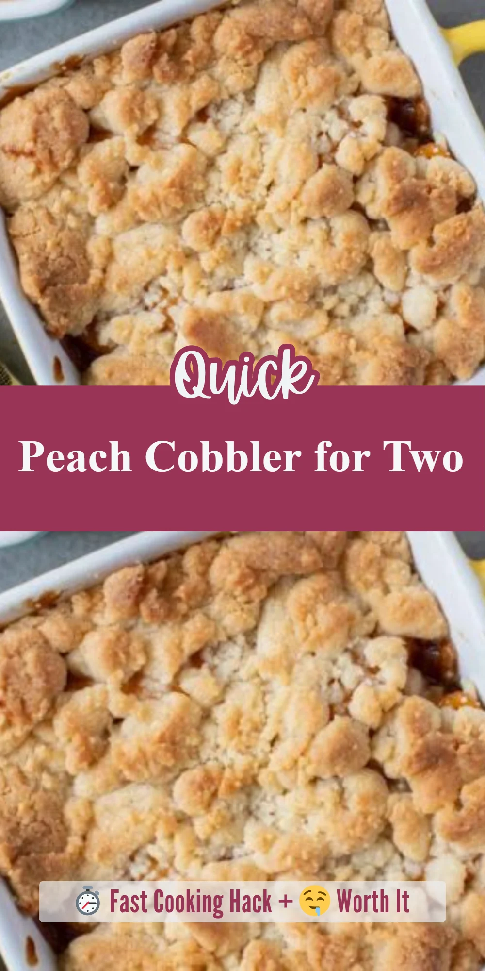 Peach Cobbler for Two