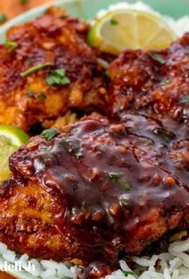Delicious slow-cooked chicken thighs served with vegetables