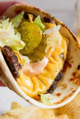 Delicious smash burger taco with creamy burger sauce recipe