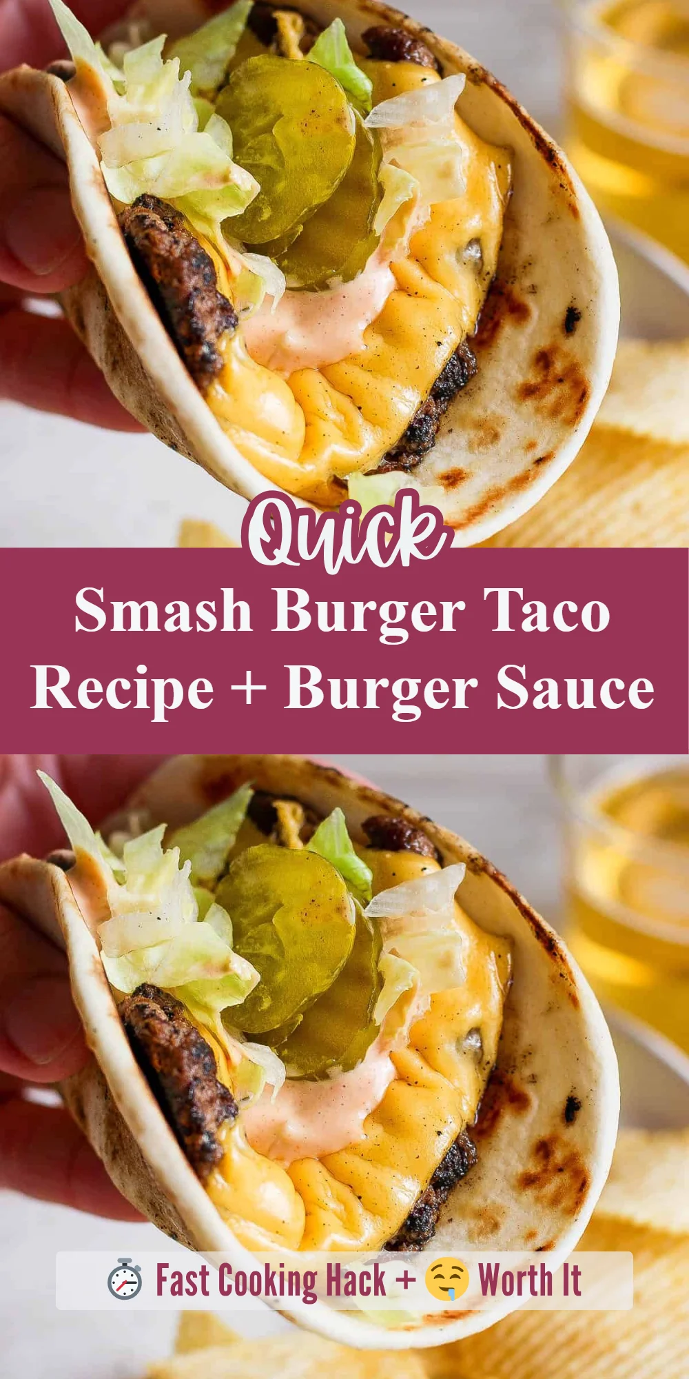 Smash Burger Taco Recipe + Burger Sauce