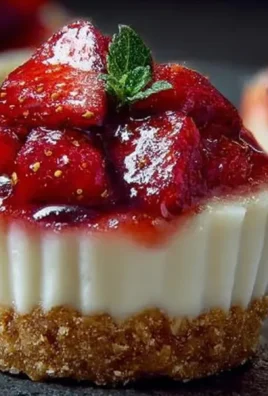 No-bake strawberry cheesecake cups topped with fresh strawberries
