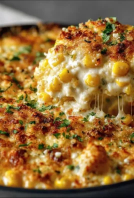 Delicious Street Corn Chicken Casserole with chicken and corn topping.