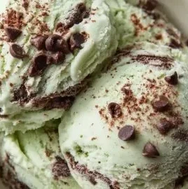 Delicious mint chocolate ice cream made with keto-friendly cottage cheese.
